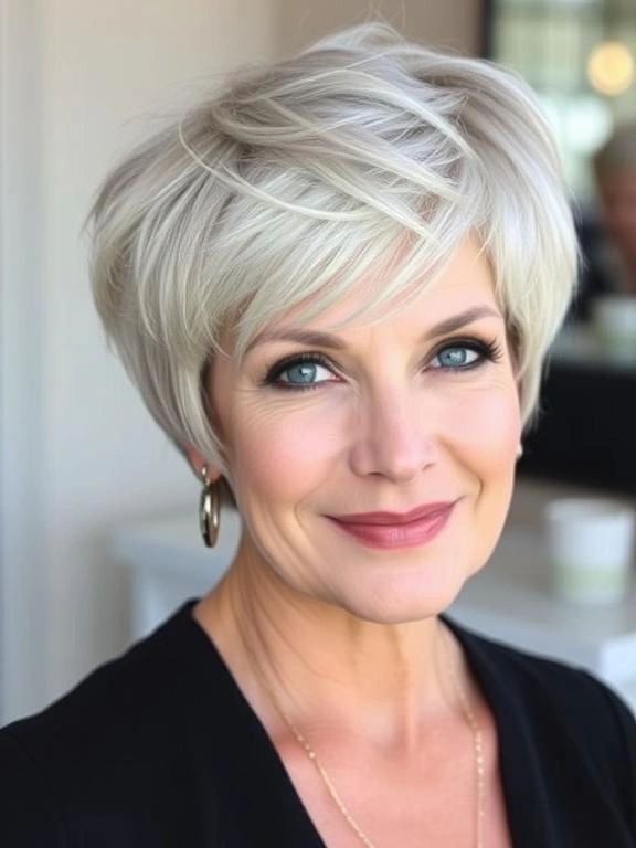 25 Chic & Elegant Spring Hairstyles for Women Over 50 2 pixie cut with soft layers