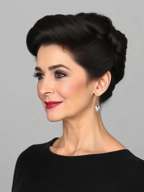 25 Chic & Elegant Spring Hairstyles for Women Over 50 19 French Twist