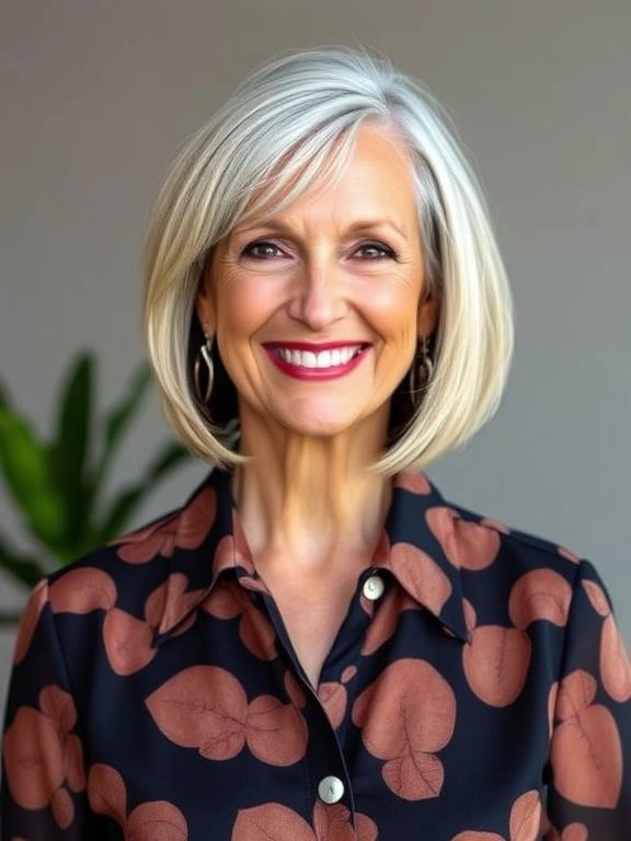 25 Chic & Elegant Spring Hairstyles for Women Over 50 22 Flipped Ends Bob