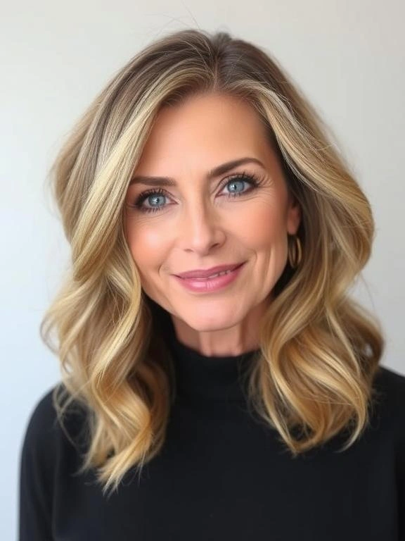 25 Chic & Elegant Spring Hairstyles for Women Over 50 7 Shoulder-Length Waves