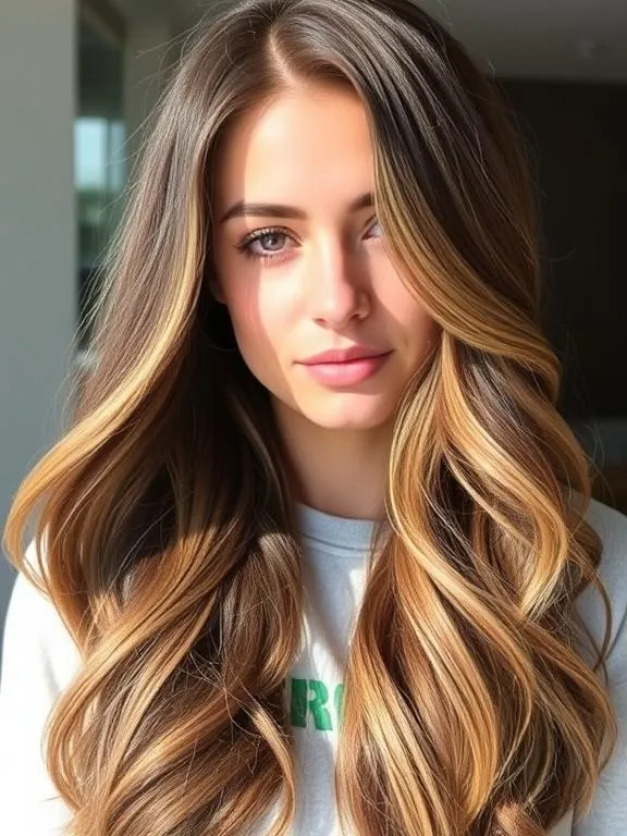 20 Summer Hair Colors for Brunettes: Glow Up with These Gorgeous Shades 2 Brunette hair with warm honey highlights