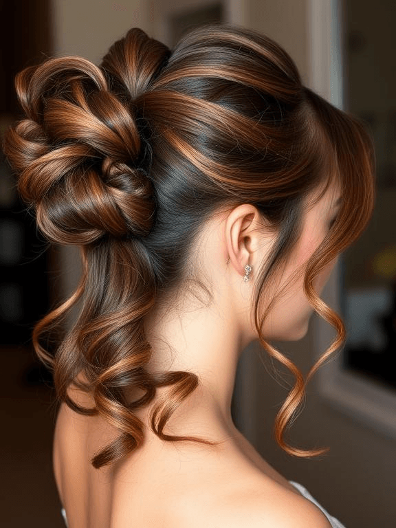 25 Elegant Prom Hairstyles for Medium-Length Hair: Stylish Ideas to Shine on Your Big Night 42 Bubble ponytail with subtle waves for prom.