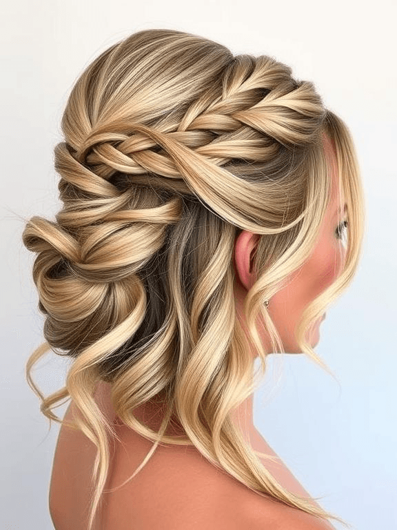 25 Elegant Prom Hairstyles for Medium-Length Hair: Stylish Ideas to Shine on Your Big Night 46 Mini braids with soft waves for prom.