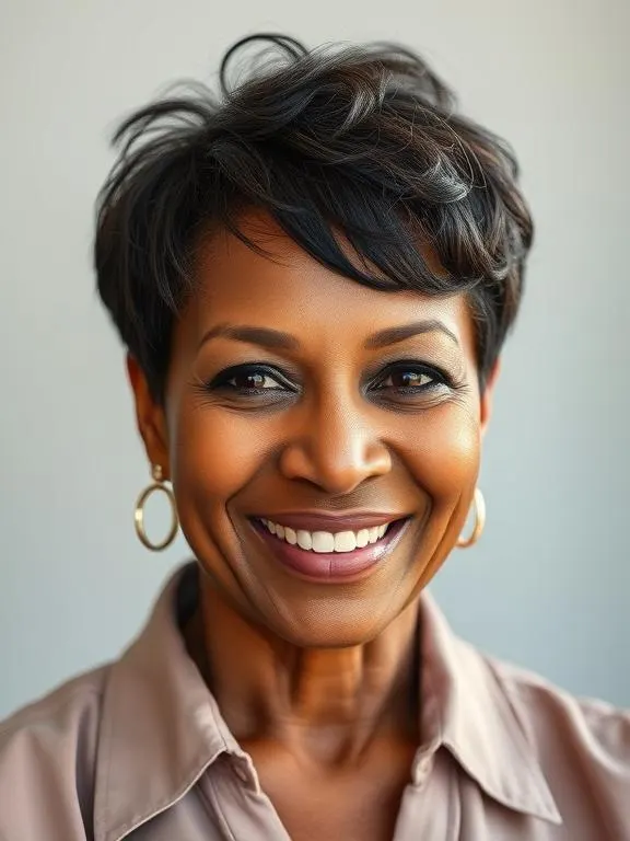 30 Gorgeous Hairstyles for Black Women Over 50: Timeless & Stunning Looks 4 Classic Crop