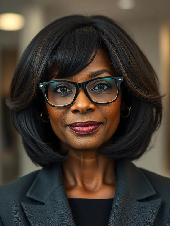 30 Gorgeous Hairstyles for Black Women Over 50: Timeless & Stunning Looks 6 Layered Bob