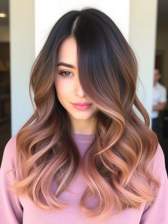 20 Summer Hair Colors for Brunettes: Glow Up with These Gorgeous Shades 14 Rose Brown Ombre
