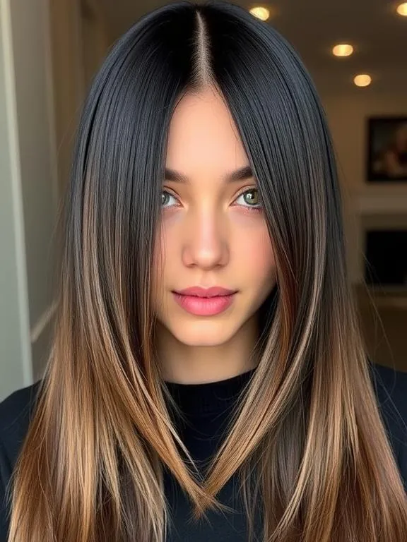 20 Summer Hair Colors for Brunettes: Glow Up with These Gorgeous Shades 3 Dark brown hair with golden balayage.