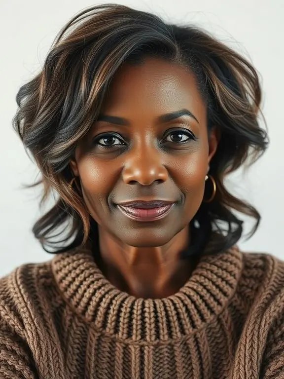 30 Gorgeous Hairstyles for Black Women Over 50: Timeless & Stunning Looks 14 Loose Waves