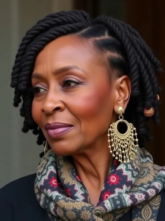 30 Gorgeous Hairstyles for Black Women Over 50: Timeless & Stunning Looks 18 faux Locs