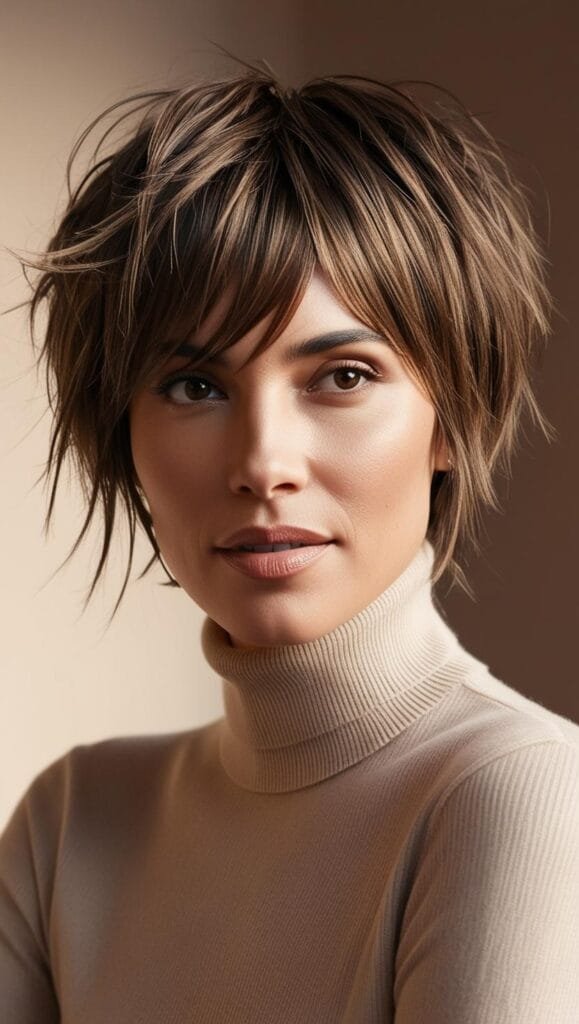 17 Bangs Covering One Eye Hairstyle Ideas: Inspiring Looks to Try Today 6 Choppy textured bangs covering one eye for an edgy look.