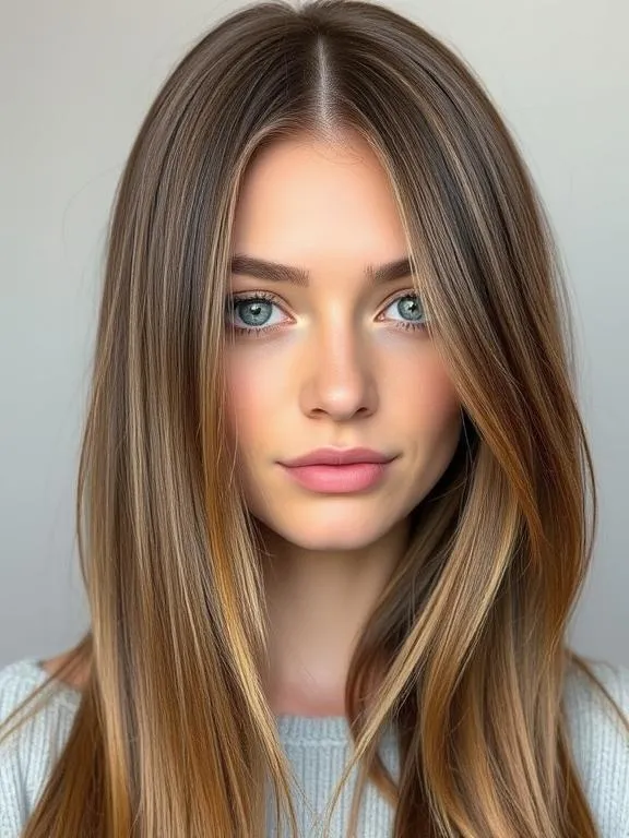 20 Summer Hair Colors for Brunettes: Glow Up with These Gorgeous Shades 6 Light brown hair with subtle sandy highlights.