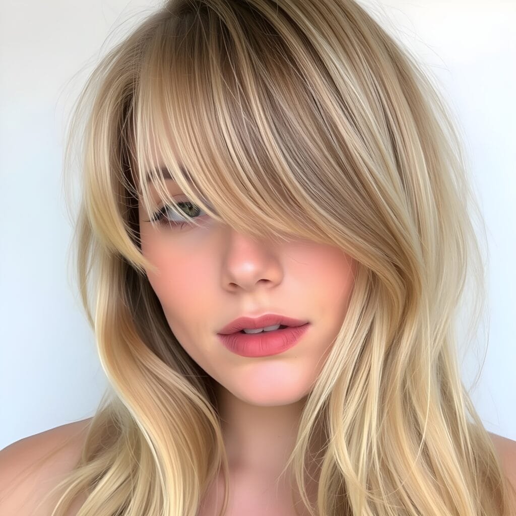 17 Bangs Covering One Eye Hairstyle Ideas: Inspiring Looks to Try Today 10 Feathered bangs cascade over one eye for a soft and feminine effect.