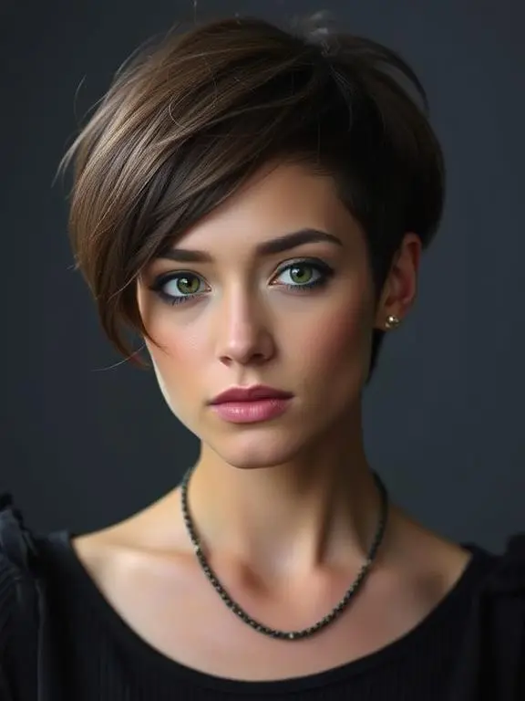 20 Stunning Hairstyles for Thin Fine Hair: Ideas to Boost Volume and Texture 2 Pixie cut with side-swept bangs for volume.