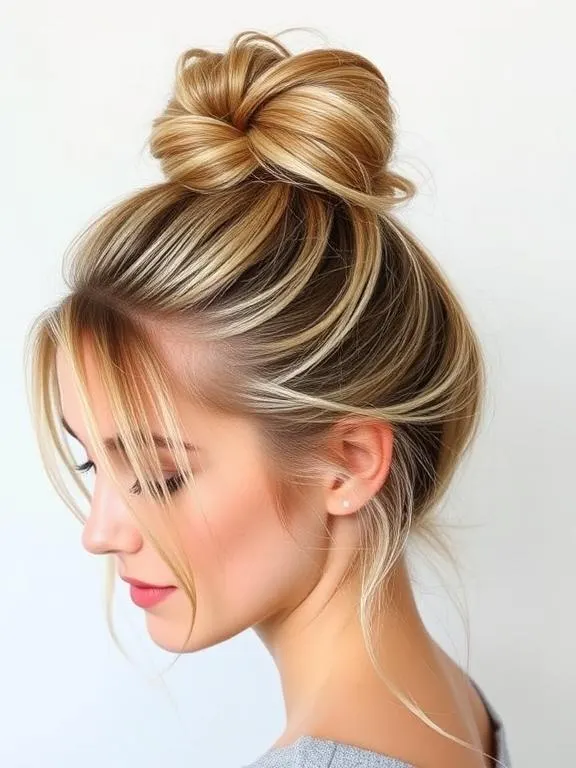 20 Stunning Hairstyles for Thin Fine Hair: Ideas to Boost Volume and Texture 18 Messy top knot for volume.