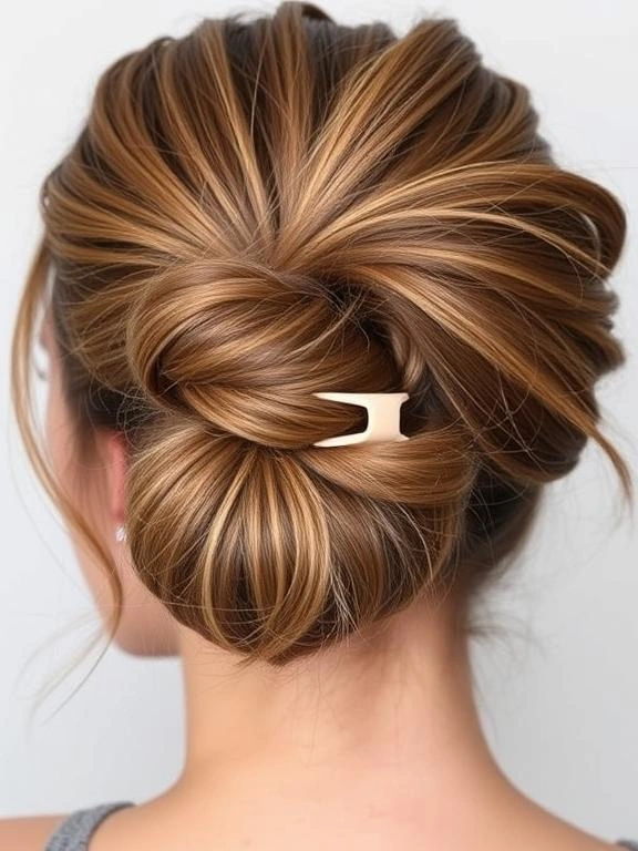 The 25 “No Effort” Hairstyle Trend That’s All Over Social Media 5 Claw Clip Updo