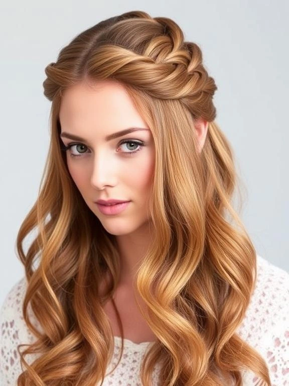 25 Gorgeous Spring Hairstyles for Long Hair to Try This Season 13 Twisted Half-Up Hairstyle