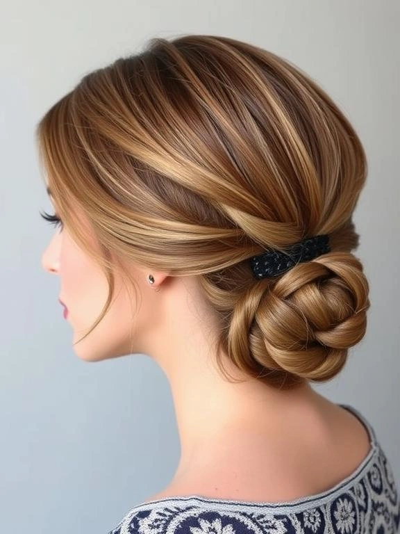 25 Gorgeous Spring Hairstyles for Long Hair to Try This Season 19 Twisted Low Bun
