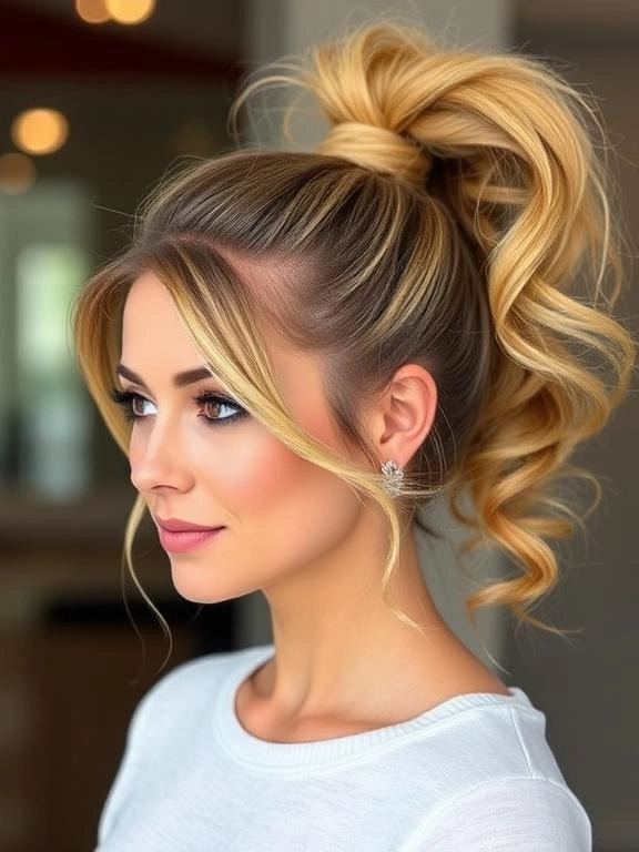 25 Gorgeous Spring Hairstyles for Long Hair to Try This Season 5 High Ponytail with Face-Framing Layers