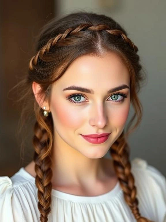 25 Braided Beauties: Trendy Braids for Spring 24 Twisted Crown Braid
