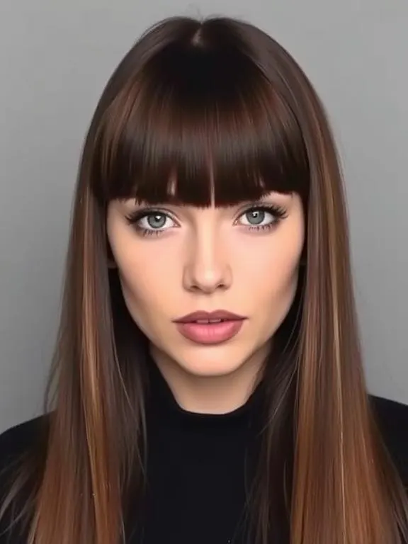 28 Stunning Fine Hair with Bangs Hairstyles: Creative Ideas to Add Volume and Style 11 Blunt Bangs for a Bold Statement