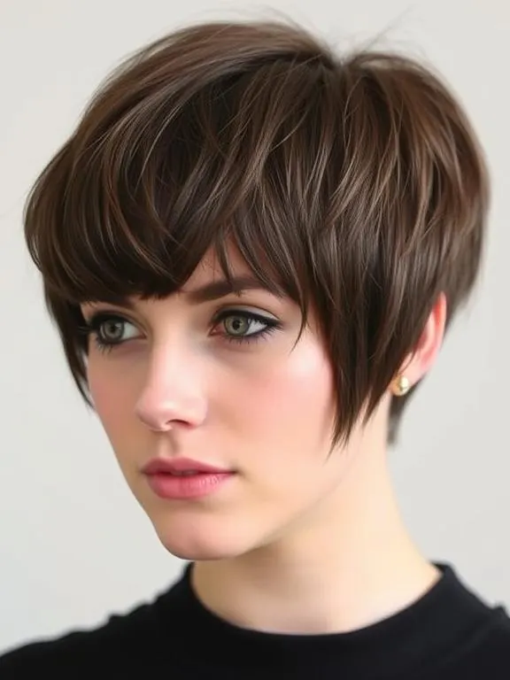 28 Stunning Fine Hair with Bangs Hairstyles: Creative Ideas to Add Volume and Style 15 Blunt Bangs with a Layered Pixie Cut
