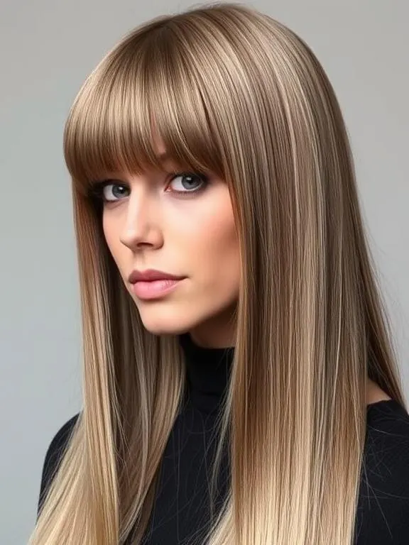 28 Stunning Fine Hair with Bangs Hairstyles: Creative Ideas to Add Volume and Style 29 Sleek Straight Hair with Long Blunt Bangs