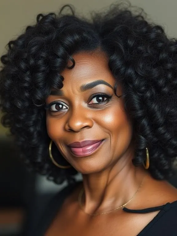 23 Stunning Bob Hairstyles for Older Black Women: From Classic to Modern, Textured to Elegant 6 Curly Bob with Side Part