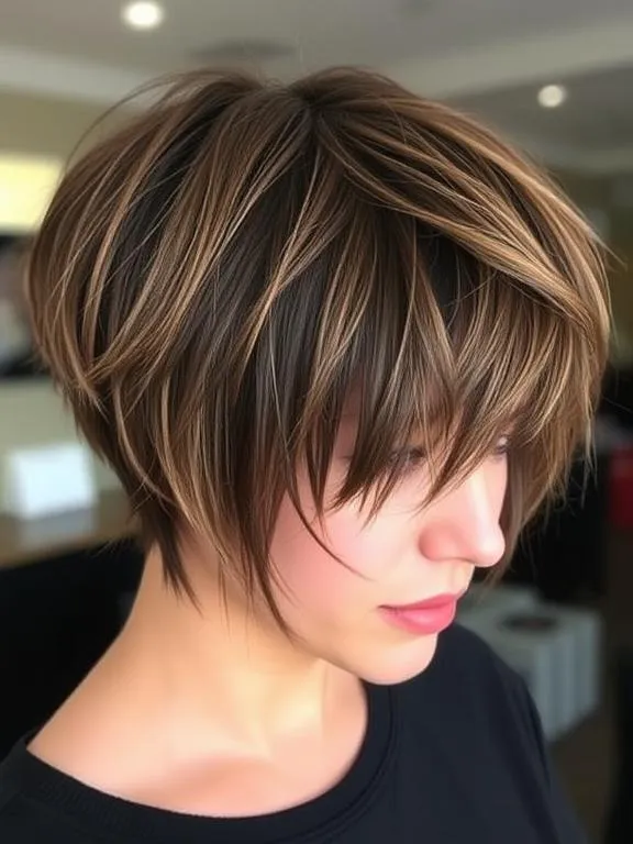 26 Stunning Choppy Bob Hairstyles for Fine Hair: Boost Volume & Texture Instantly 4 : A super-short choppy bob with sharp, flipped-out ends and textured layers.
