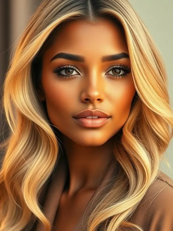 33 Gorgeous Hair Color Ideas for Brown Skin: Stunning Shades to Try Now 2 Honey Blonde
