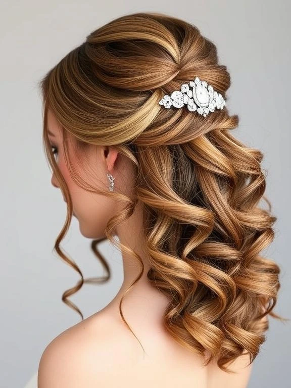 27 Breathtaking Summer Wedding Hairstyles: Find Your Perfect Bridal Look 12 Half-Up Half-Down with Curls