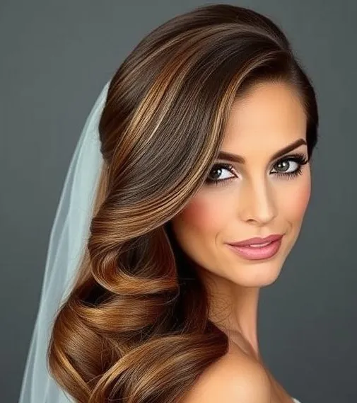 27 Breathtaking Summer Wedding Hairstyles: Find Your Perfect Bridal Look 14 Hollywood Waves