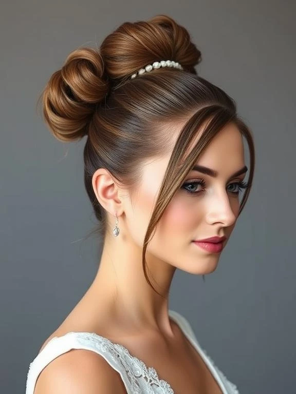 27 Breathtaking Summer Wedding Hairstyles: Find Your Perfect Bridal Look 20 A stylish bubble ponytail with a modern and playful twist.