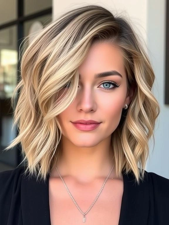 27 Summer Hairstyles for Short Hair: Effortless and Stylish Looks for Warm Days 13 Asymmetrical Bob with Waves