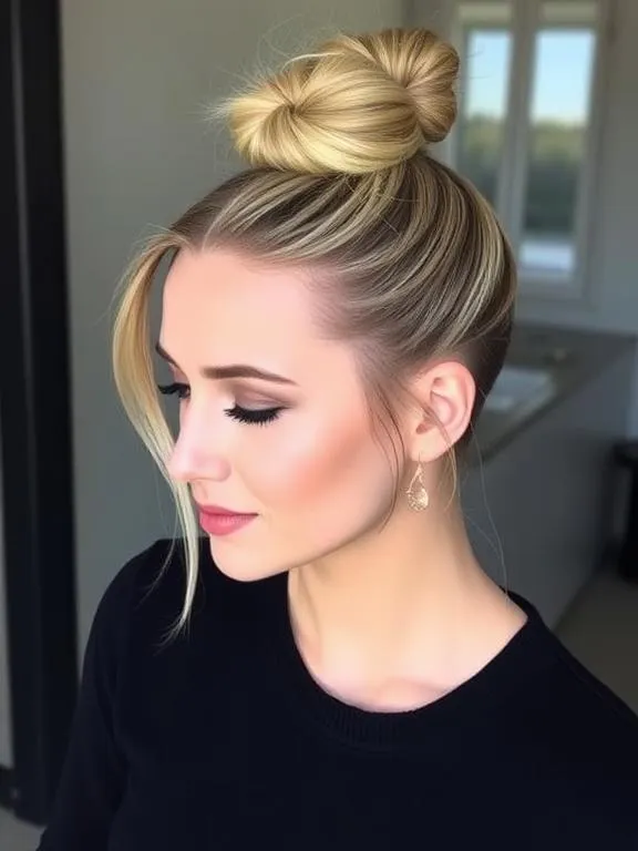 27 Summer Hairstyles for Short Hair: Effortless and Stylish Looks for Warm Days 20 Mini Top Knot