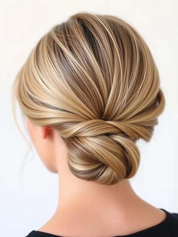 27 Summer Hairstyles for Short Hair: Effortless and Stylish Looks for Warm Days 24 Low Sleek Bun for Short Hair