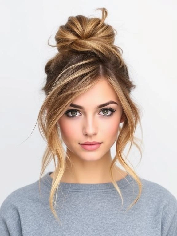 27 Summer Hairstyles for Short Hair: Effortless and Stylish Looks for Warm Days 4 Messy Half-Up Bun