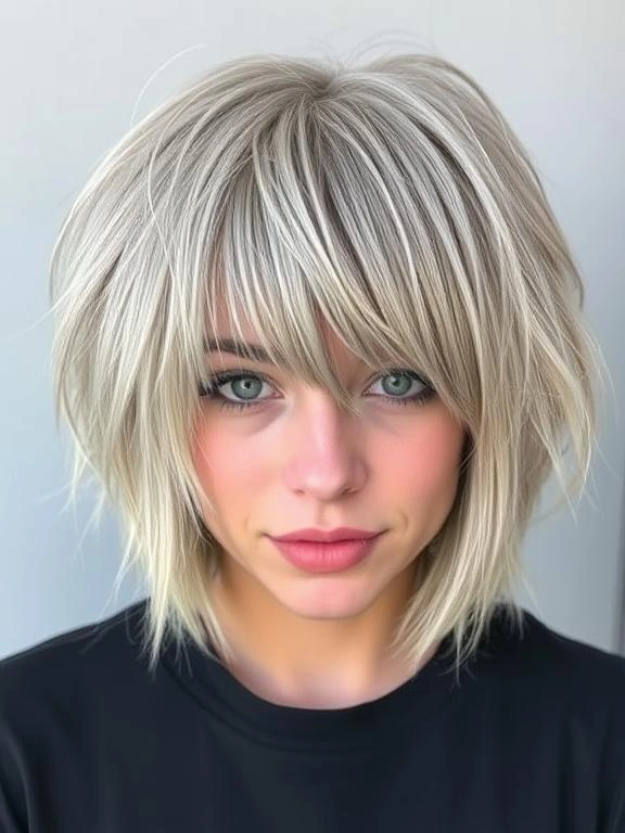 31 Chic Bob Hairstyles with Bangs Fresh Ideas for a Modern and Flattering Look 11 Shaggy Bob with Bangs
