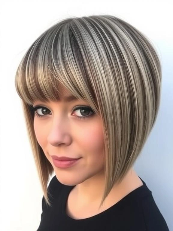 31 Chic Bob Hairstyles with Bangs Fresh Ideas for a Modern and Flattering Look 16 Inverted Bob with Bangs