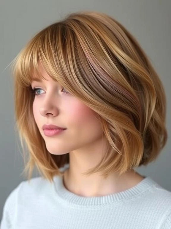 31 Chic Bob Hairstyles with Bangs Fresh Ideas for a Modern and Flattering Look 20 Bob with Blended Bangs