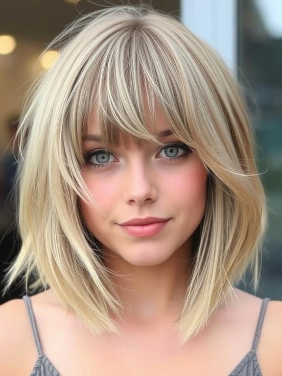 31 Chic Bob Hairstyles with Bangs Fresh Ideas for a Modern and Flattering Look 25 Bob with Feathered Bangs