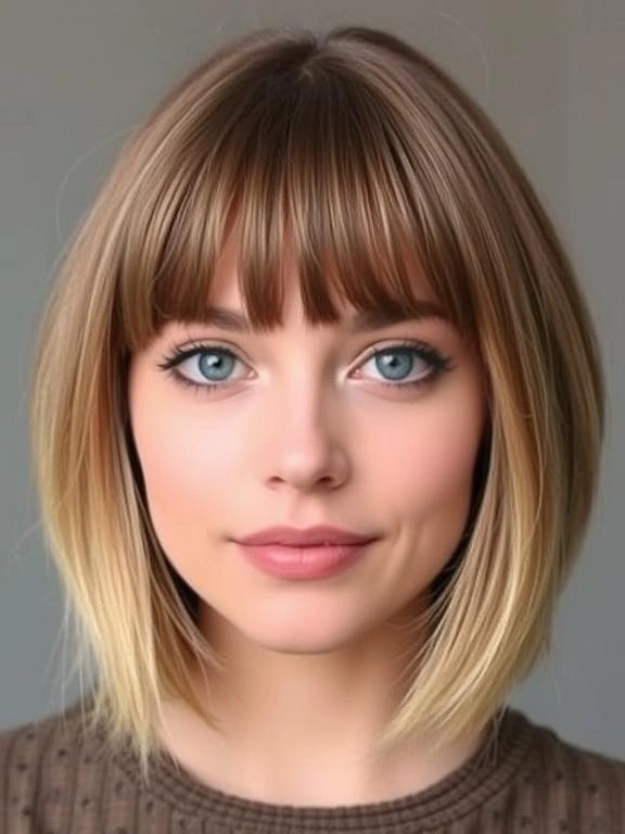 31 Chic Bob Hairstyles with Bangs Fresh Ideas for a Modern and Flattering Look 29 Bob with Long Curtain Bangs