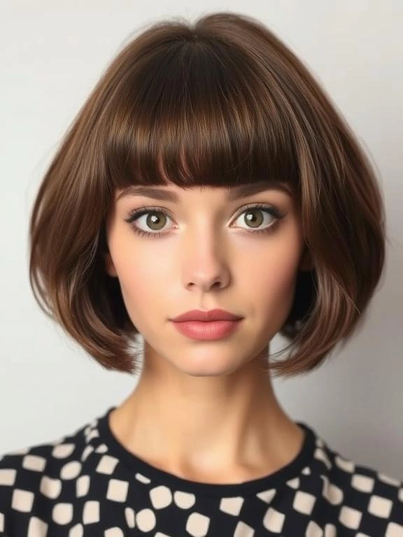 31 Chic Bob Hairstyles with Bangs Fresh Ideas for a Modern and Flattering Look 30 Retro Bob with Flipped Ends