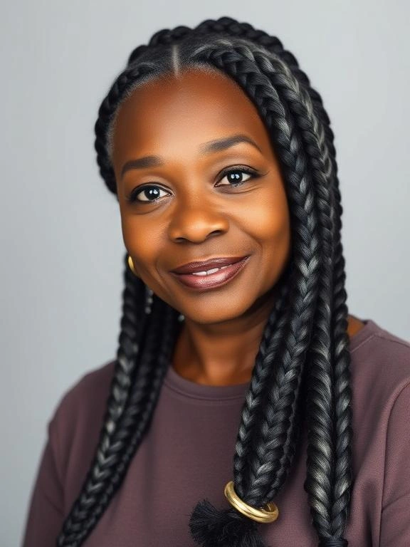 Braids for Black Women Over 50: 26 Gorgeous and Ageless Hairstyles to Try 19 Waterfall Braids