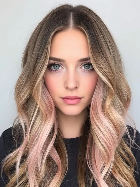 26 Stunning Pink Highlights for Brown Hair: Fun and Flirty Hairstyles 4 Pastel Pink Peekaboo Highlights