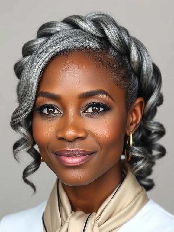 Braids for Black Women Over 50: 26 Gorgeous and Ageless Hairstyles to Try 6 Halo Braid