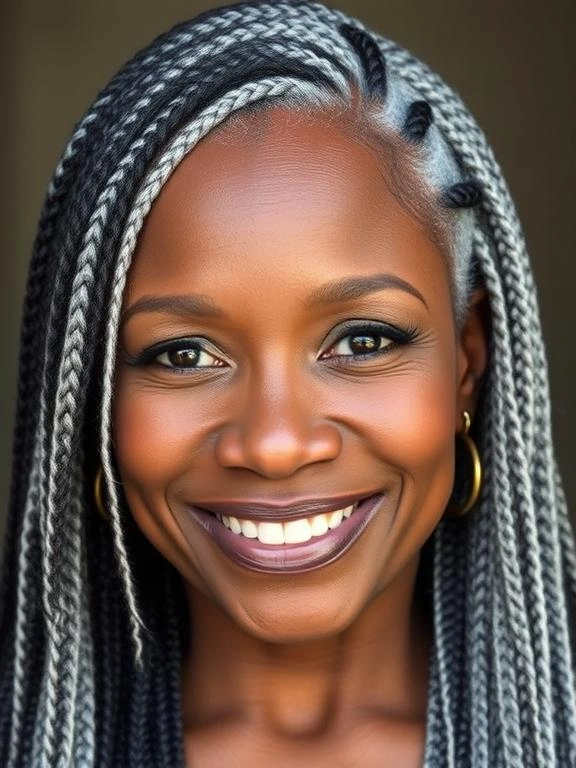 Braids for Black Women Over 50: 26 Gorgeous and Ageless Hairstyles to Try 9 Micro Braids