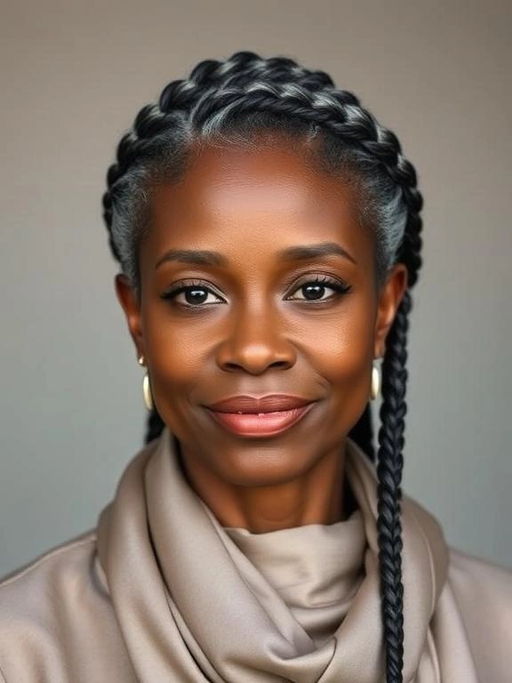 Braids for Black Women Over 50: 26 Gorgeous and Ageless Hairstyles to Try 10 Feed-In Braids