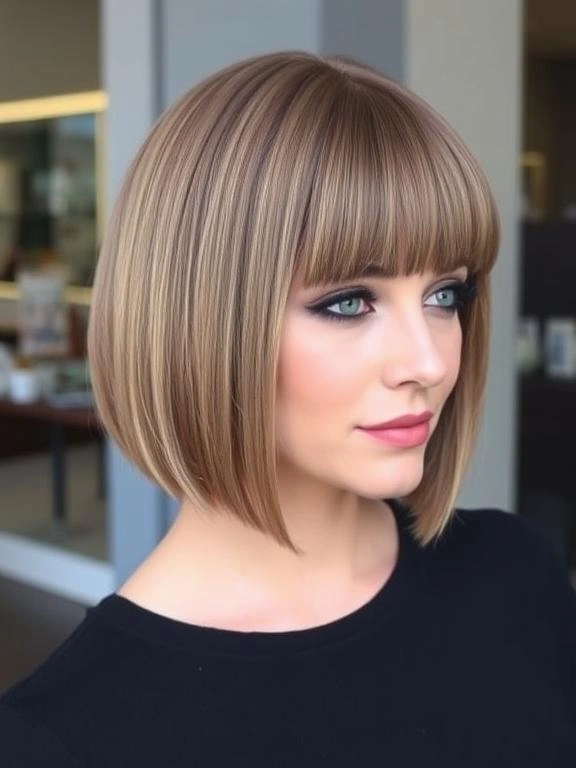 30 Gorgeous Bob Hairstyles for Fine Hair: Modern and Flattering Ideas for More Fullness 2 Blunt Bob with a Middle Part