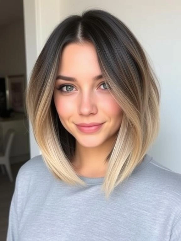30 Gorgeous Bob Hairstyles for Fine Hair: Modern and Flattering Ideas for More Fullness 11 Ombre Lob for a Bold Contrast