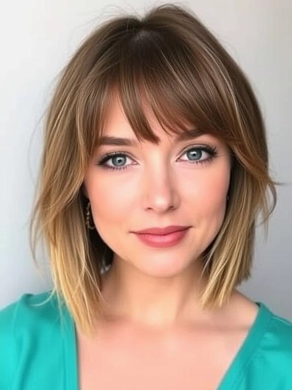 36 Flattering Lob Hairstyles for Fine Hair to Add Style and Volume 11 Lob with Wispy Bangs